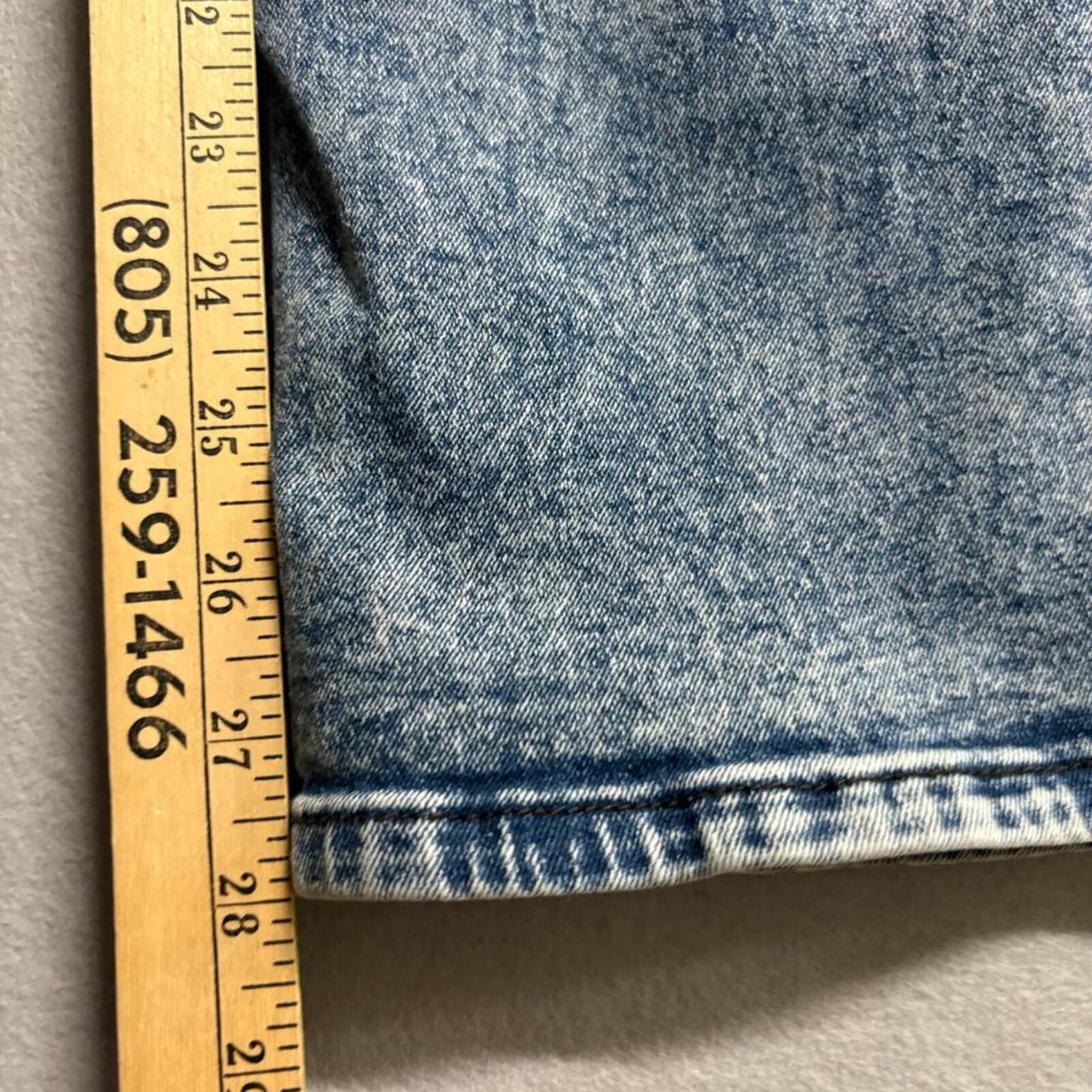 Between Us Cargo Jeans Womens Size 15 Acid Wash Blue Denim Straight Leg Stretch