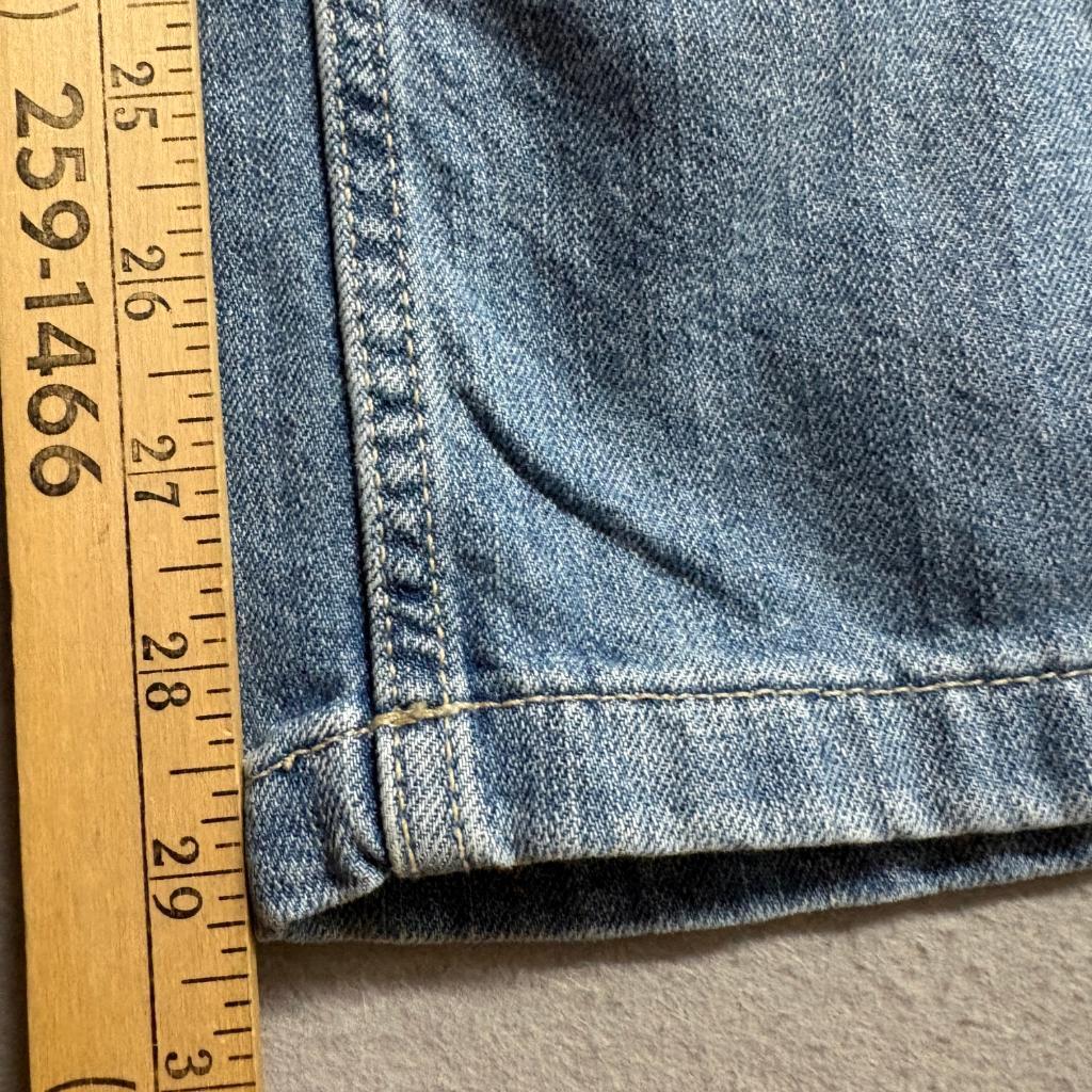 H&M Divided Women Blue Cargo Jeans Size 6 Elastic Waist Wide Leg Denim Pants