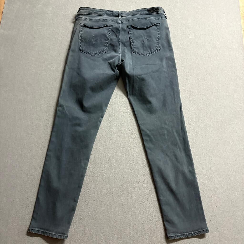 AG Adriano Goldschmied The Prima Cigarette Leg Jeans Womens 32R Gray Stretch