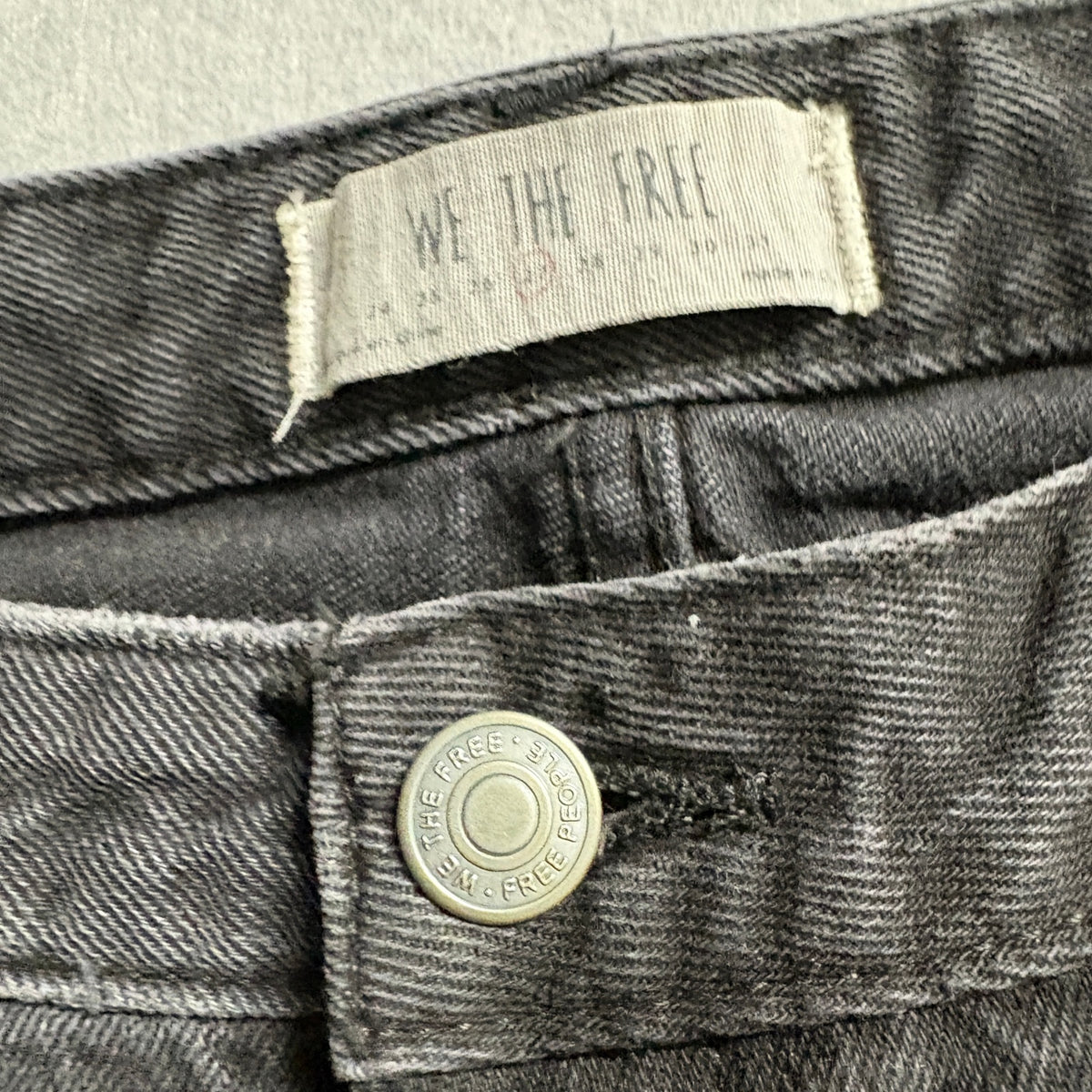 We The Free Free People Flare Jeans Womens 27 Black Distressed Raw Hem Denim