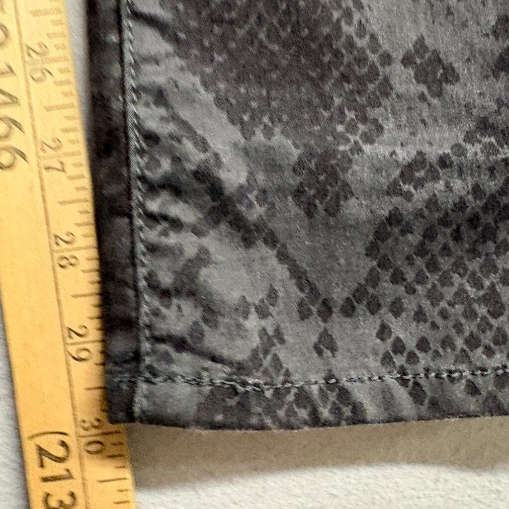 Andrew Charles Womens Snakeskin Print Jeans Size 28 Gray Black Stretch Skinny