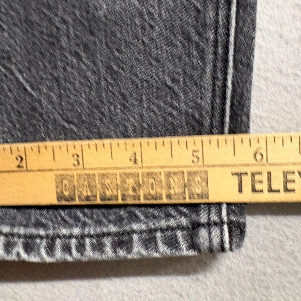 American Eagle Mom Jeans Womens Size 0 Short Gray Denim High Rise Strigid