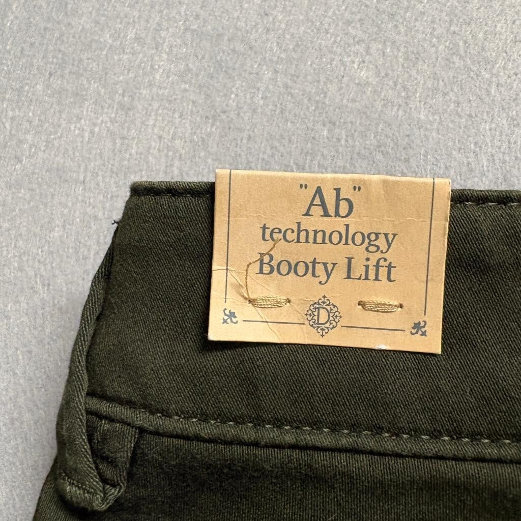 Democracy Ab Technology Straight Leg Pants Womens 4 Olive Green Slimming Mold