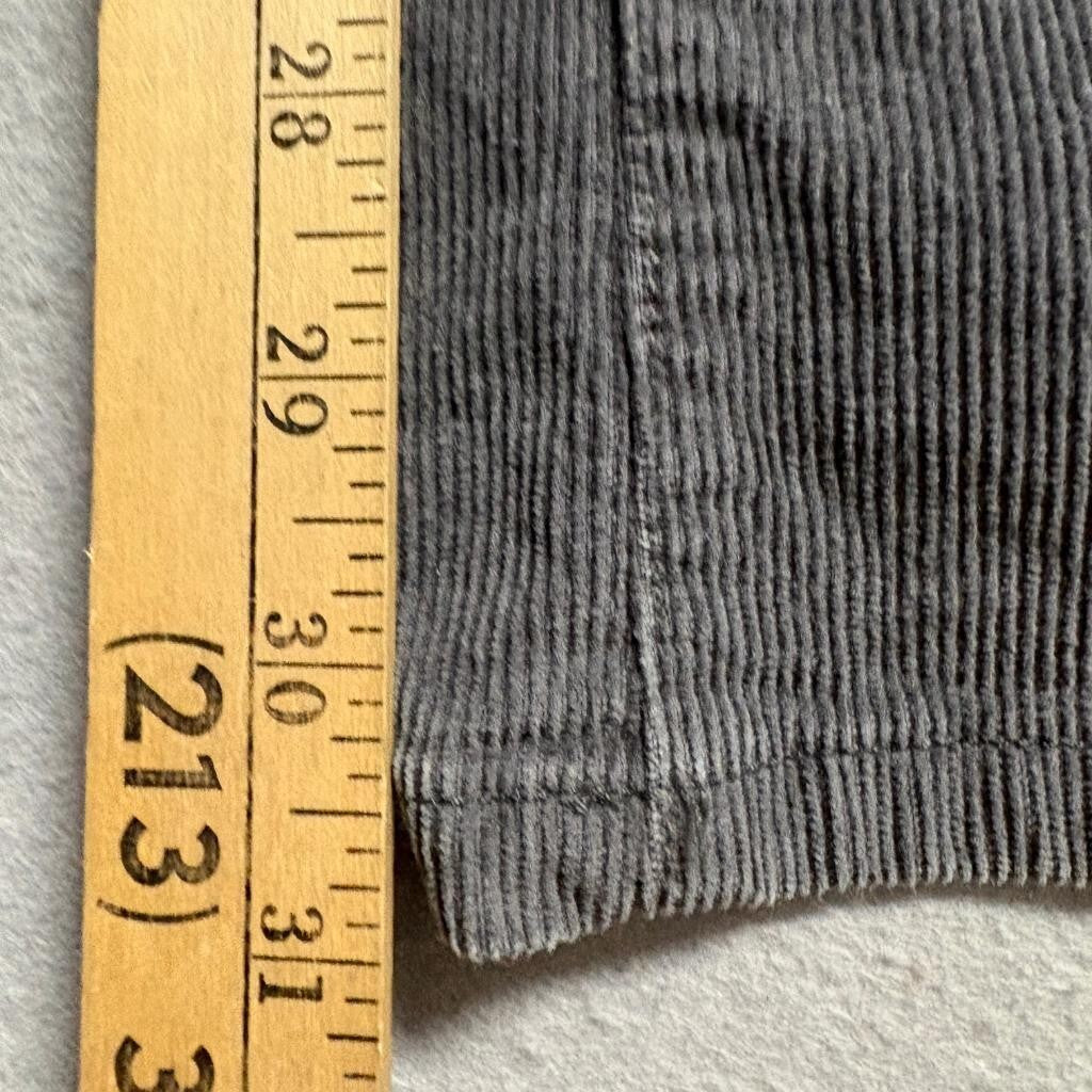 St Johns Bay Corduroy Pants Womens 14 Average Gray Secretly Slender Bootcut