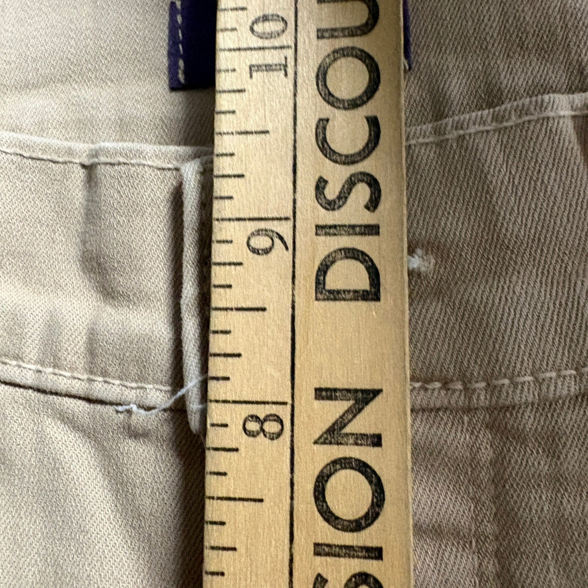 NYDJ Crop Jeans Womens Size 4 Beige Khaki Tan Denim Cropped Pants Side Slit