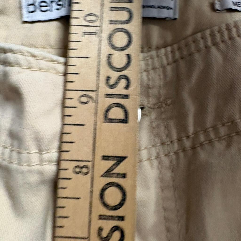 Bershka Cargo Pants Womens Size 6 Beige Medium Rise Straight Leg Utility Y2K