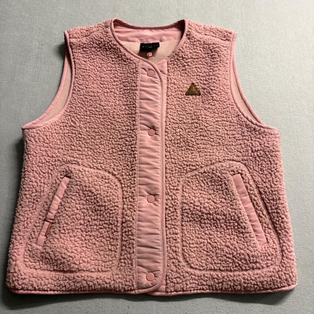 Millet Fleece Vest Womens 100 Pink Sherpa Pile Full Snap Outdoor Gilet