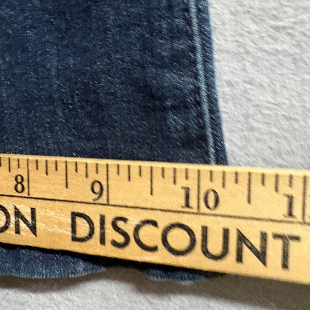 Just Black Denim Flare Jeans Womens 29 Blue Braided Pocket High Rise Made in USA