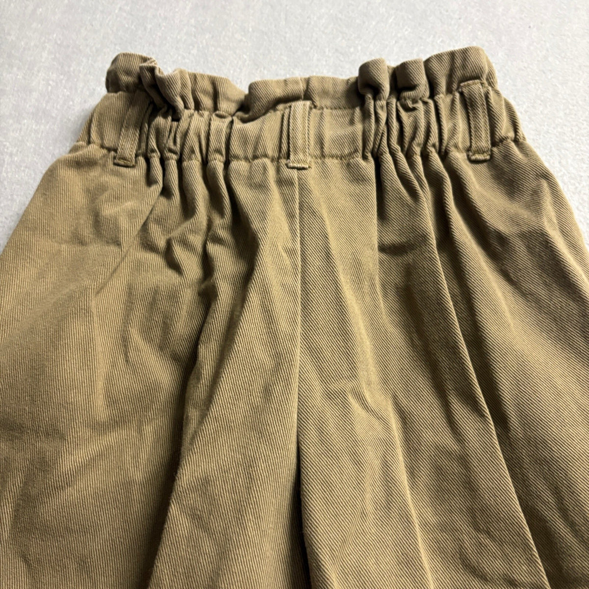 Forever 21 Paperbag Waist Pants Womens Small Brown Olive Green High Rise Tapered