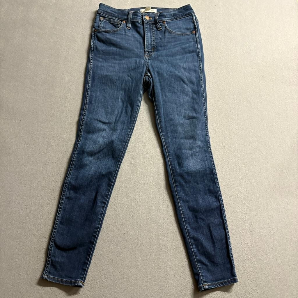 Madewell 10 High Rise Skinny Jeans Womens 27 Blue Denim Stretch Tencel Blend
