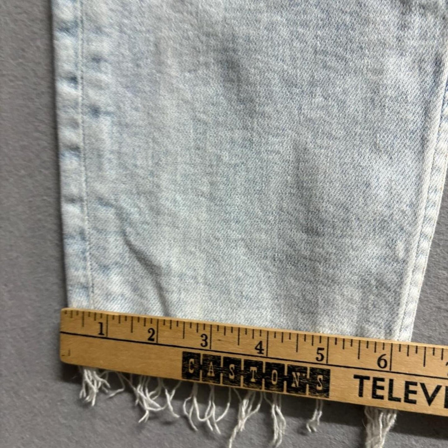RE/DONE High Rise Crop Jeans Womens 31 Calm Waters Light Wash Raw Hem Stretch