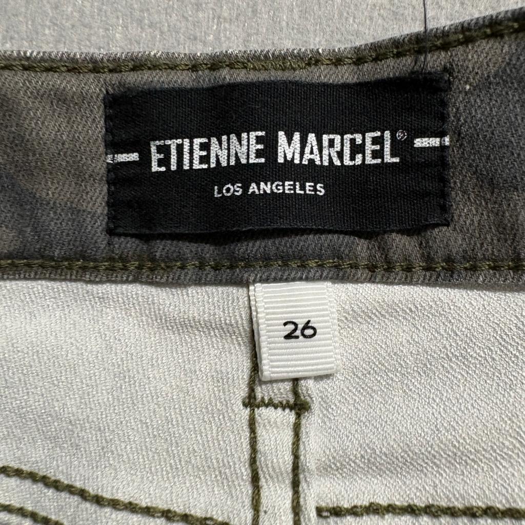 Etienne Marcel Camo Skinny Moto Jeans Womens 26 Camouflage Red Zipper Accent