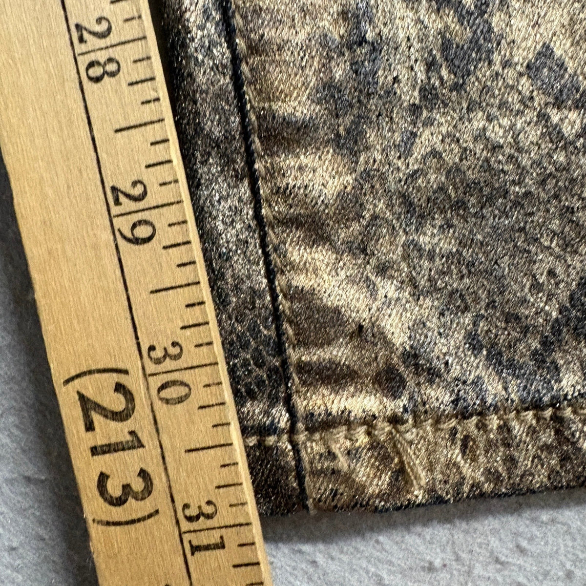 INC International Concepts Metallic Gold Snakeskin Skinny Jeans Womens 12