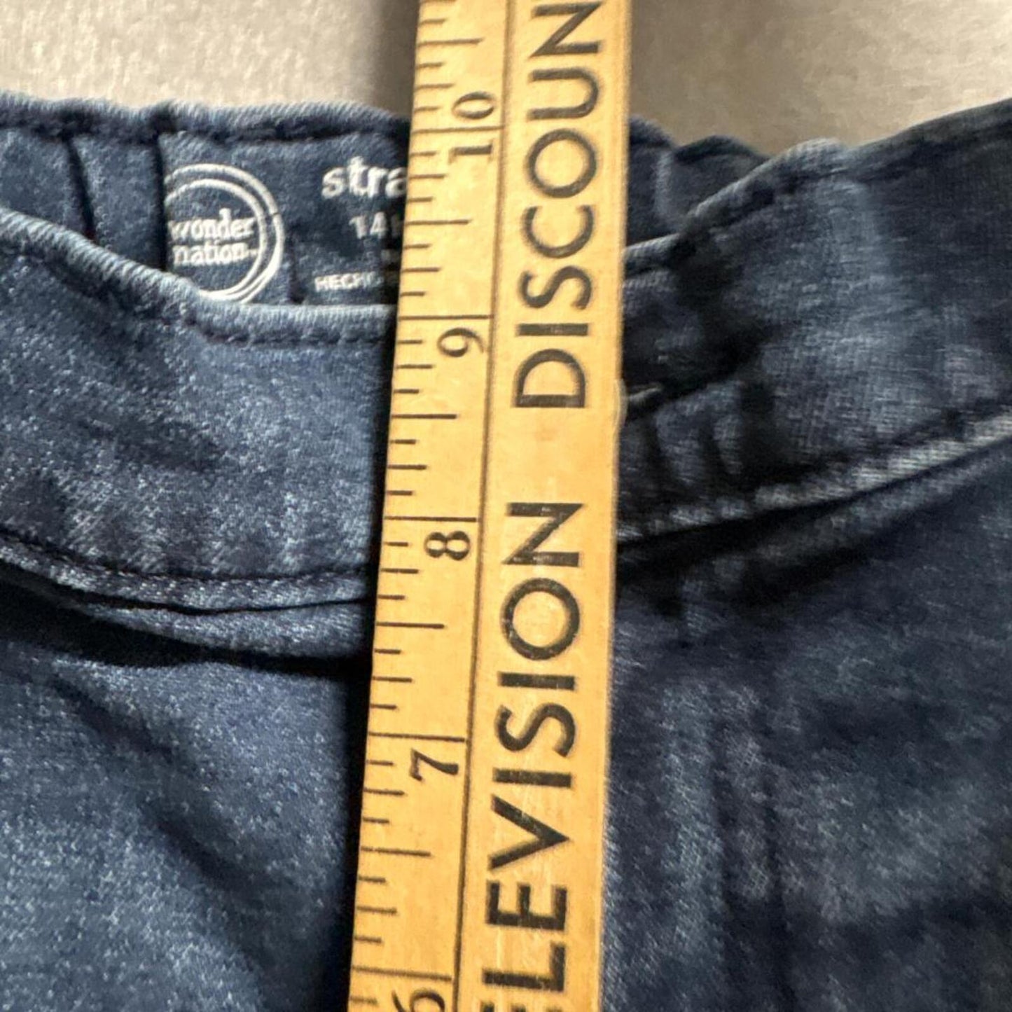 Wonder Nation Boys Jeans Size 14 Husky Blue Denim Straight Leg Stretch