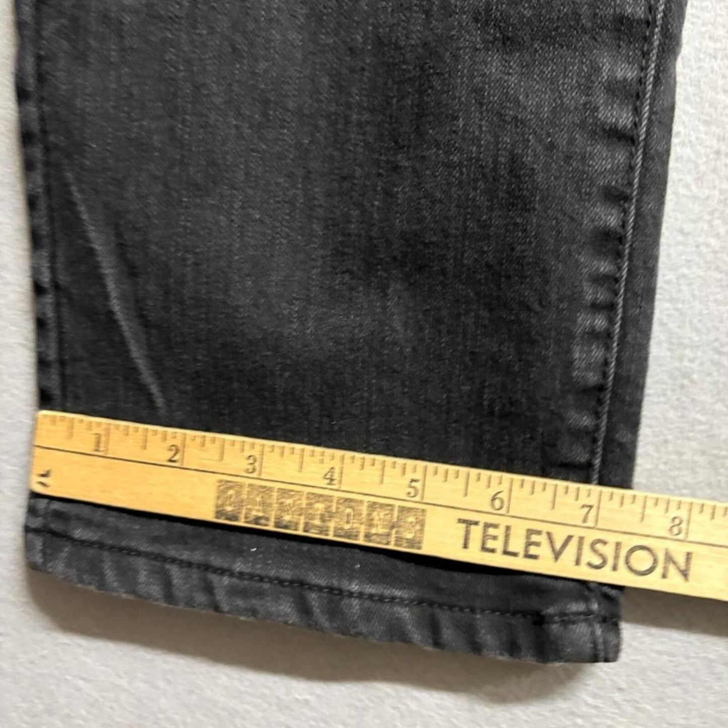 Eddie Bauer Flannel Lined Jeans Mens 34x32 Black Denim Straight Leg Stretch