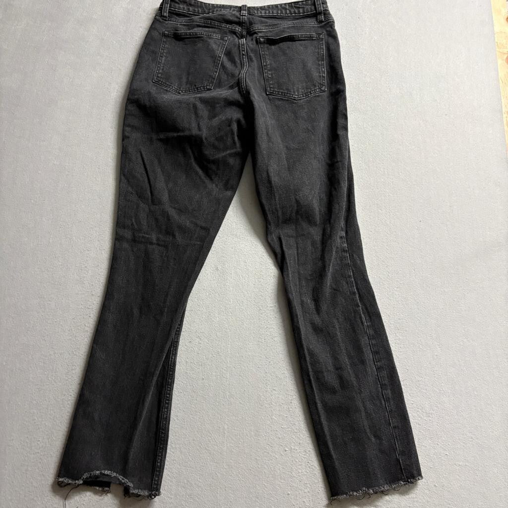 Abercrombie & Fitch Curve Love Skinny High Rise Jeans Womens 30/10R Black Raw