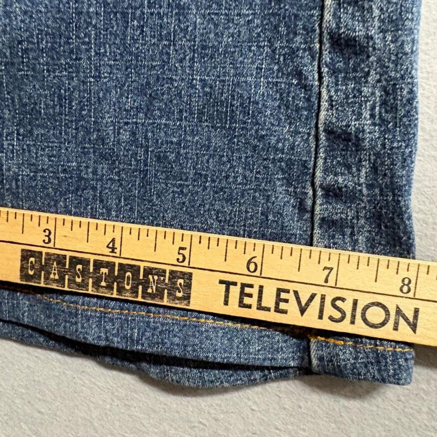 Duchesse Jeans Womens Size 5 Blue Denim Lace Waistband Flare Leg Y2K Vintage