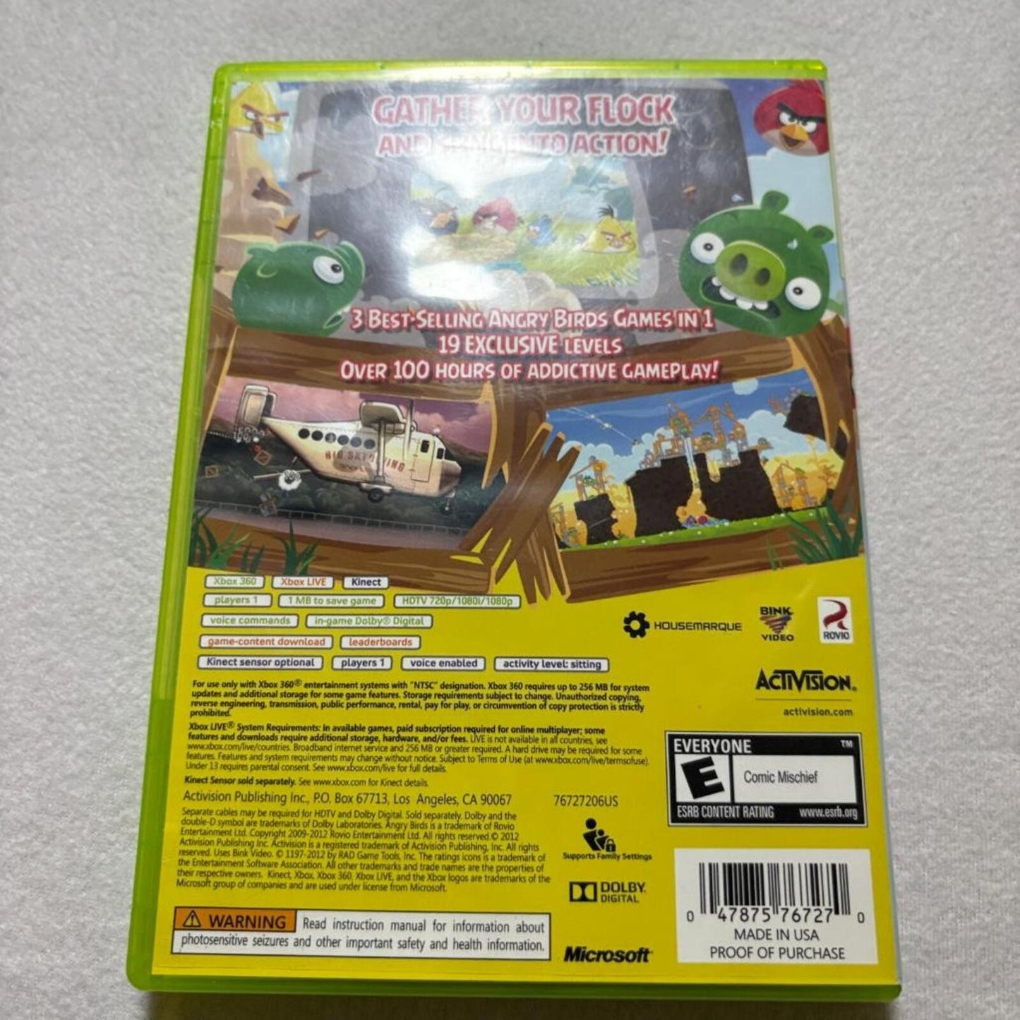 Angry Birds Trilogy Xbox 360 Game Complete with Manual CIB Tested