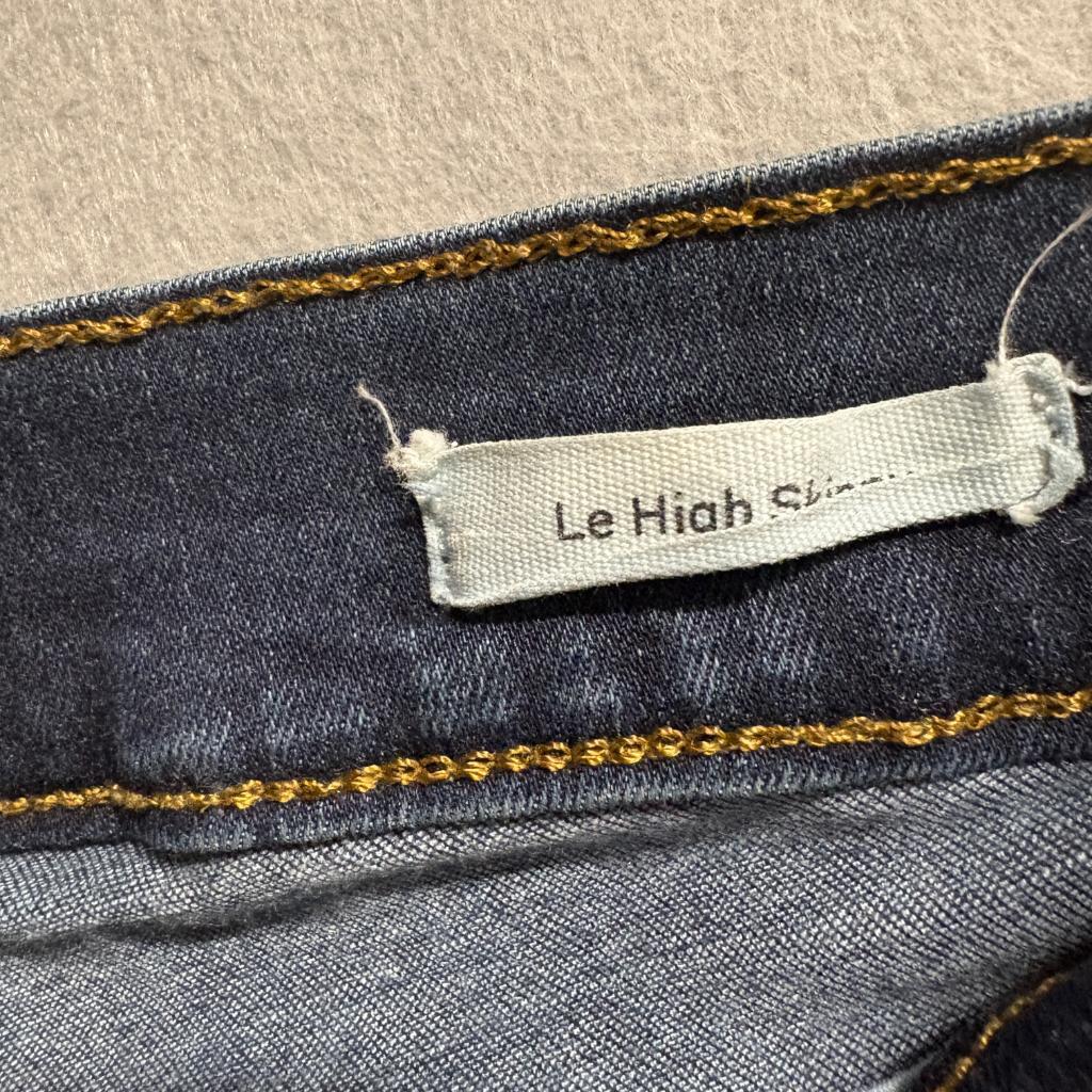 Frame Denim Le High Skinny Jeans Womens 27 Wythe Blue Stretch Ankle Zip