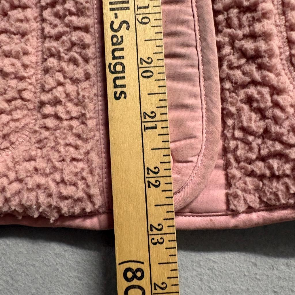Millet Fleece Vest Womens 100 Pink Sherpa Pile Full Snap Outdoor Gilet