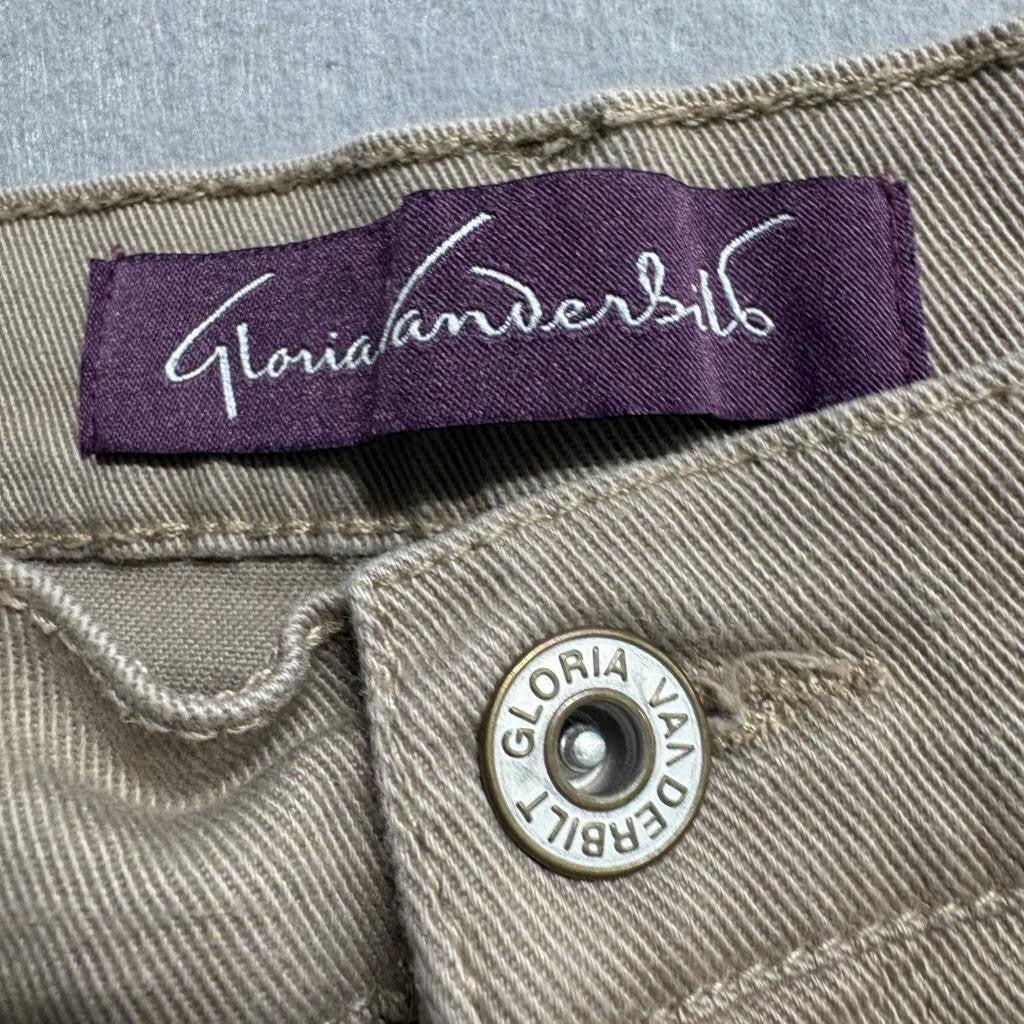 Gloria Vanderbilt Amanda Capri Jeans Womens Size 8 Khaki Brown Stretch Denim