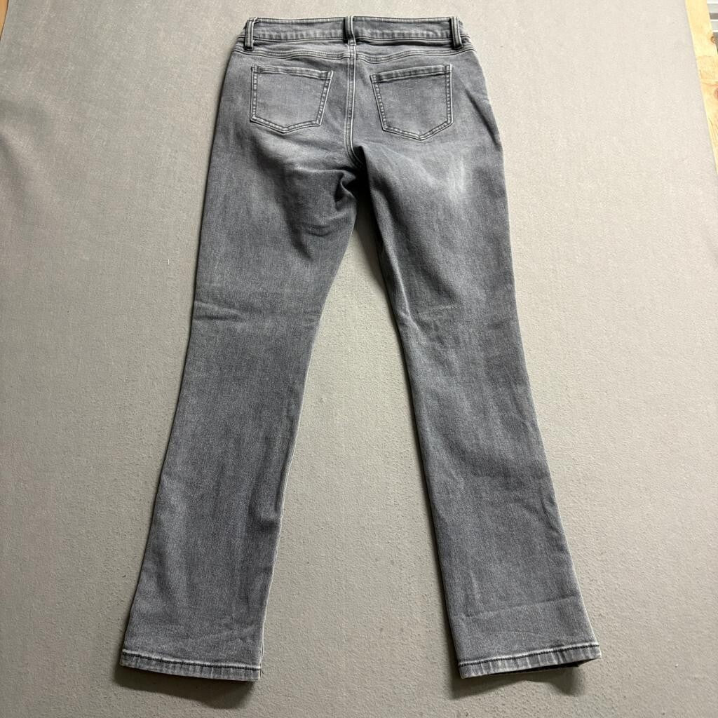 Cabi Button Fly Straight Jeans Womens Size 4 Gray Denim Stretch Pants Style 4520