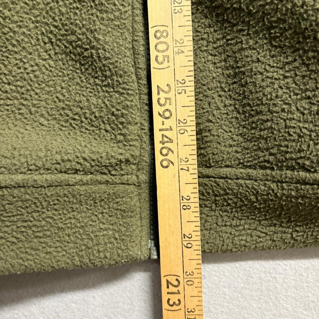 Orvis Classic Collection Fleece Jacket Mens XL Green Full Zip Mock Neck VT USA