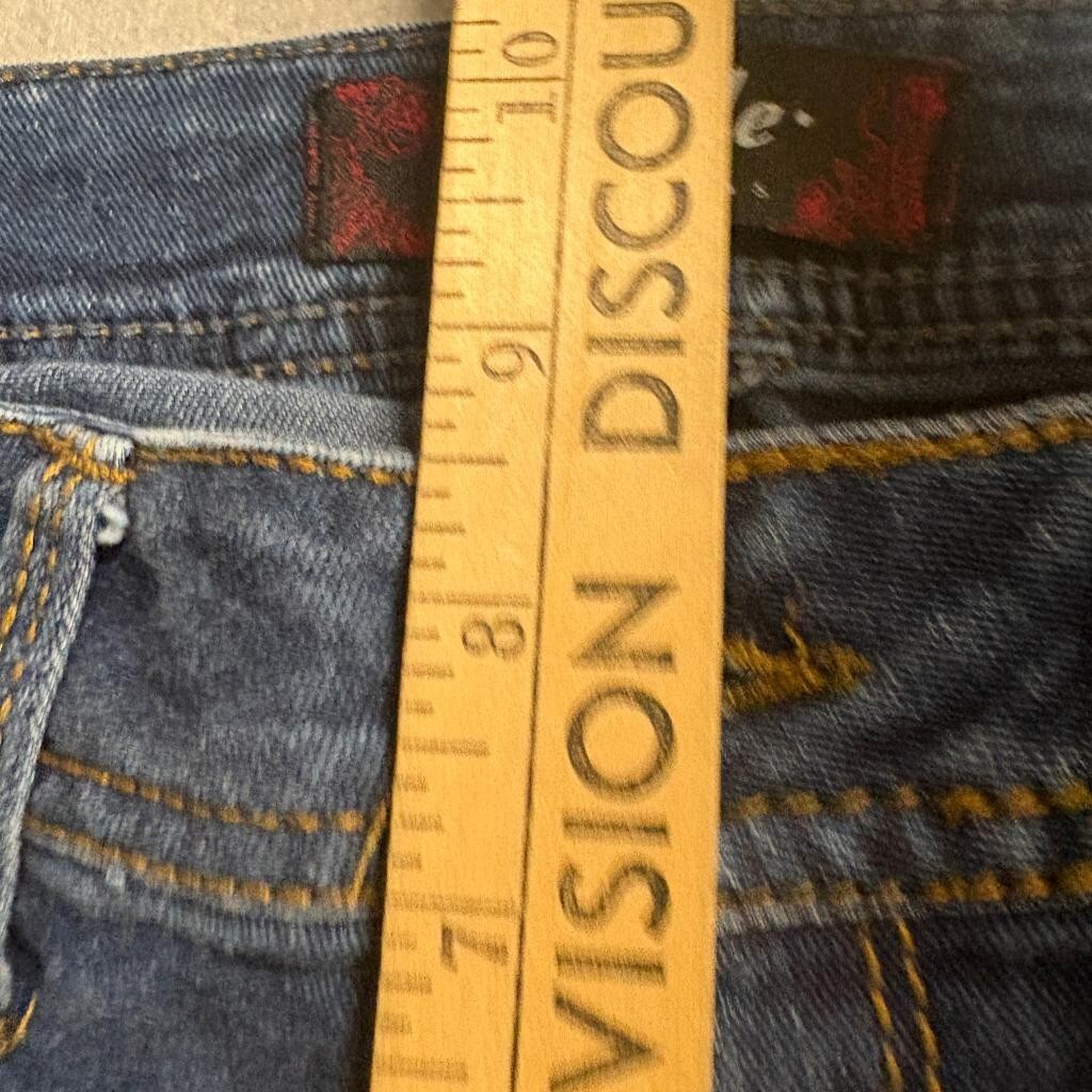 Fragile Blue Jeans Womens Skinny Straight Blue Denim Jeans Size 26 Inseam 26