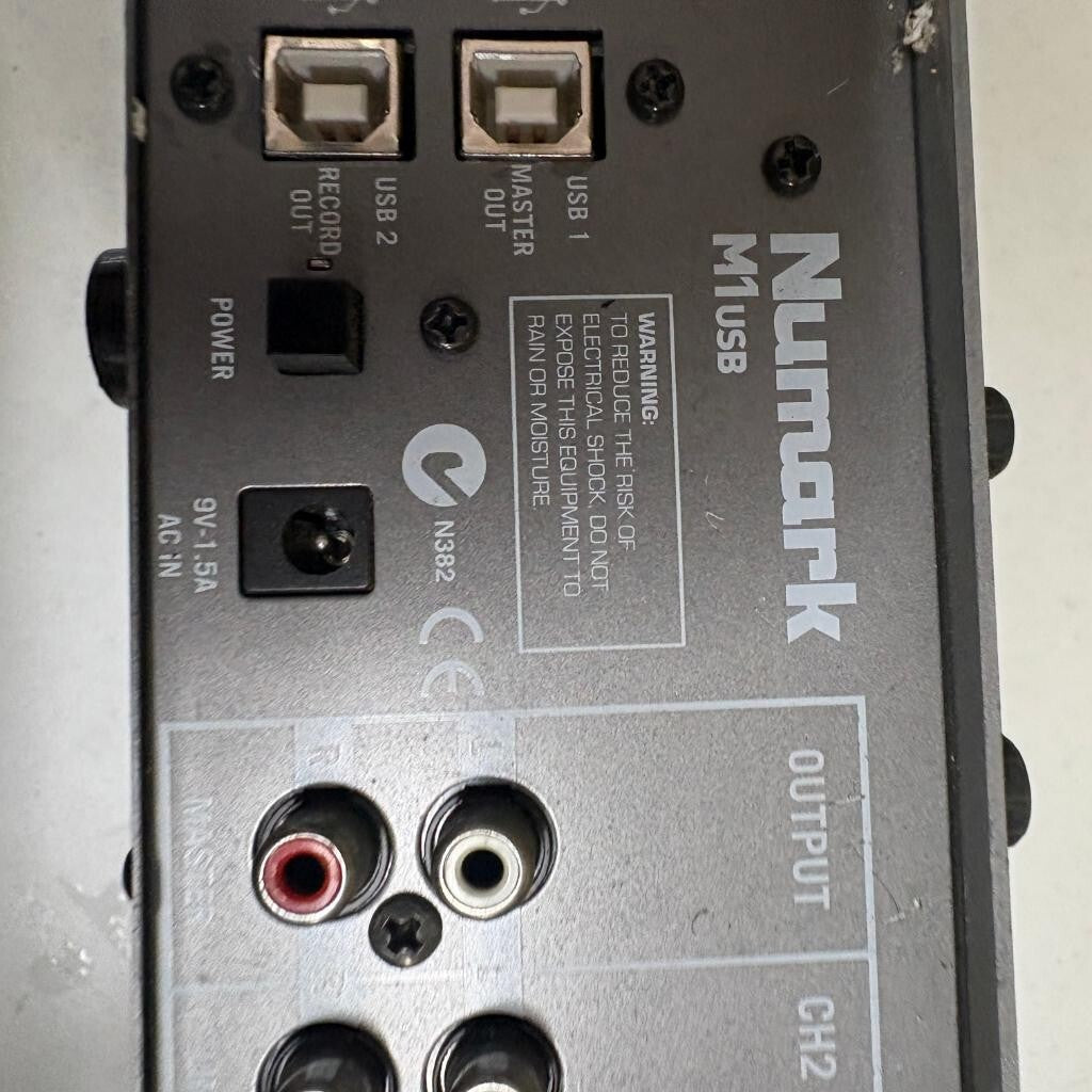 Numark M1USB 2-Channel DJ Mixer with USB Audio Interface Tabletop