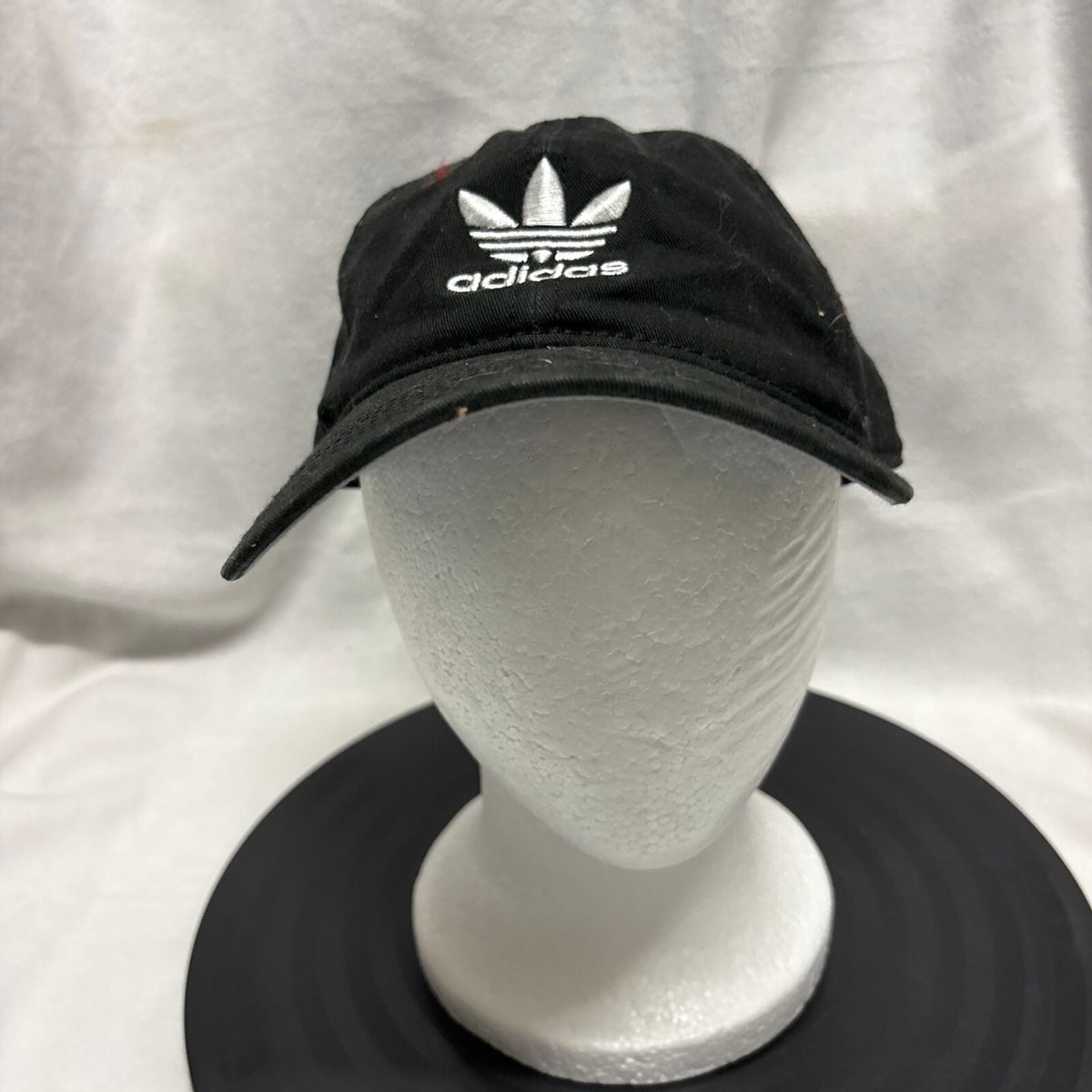 Adidas Originals Trefoil Logo Strapback Baseball Hat Cap Black OSFA Adjustable