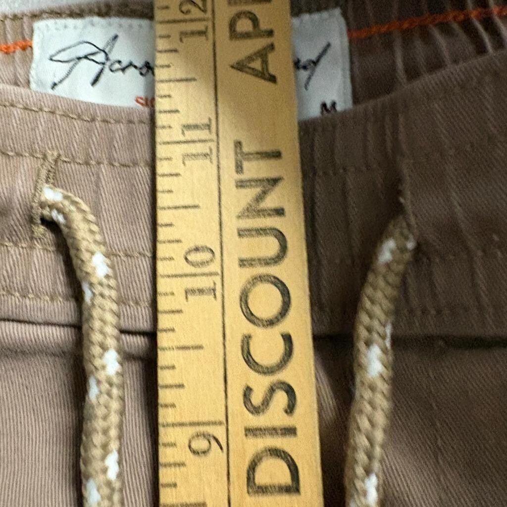 Across The Pond Signature Line Mens Medium Brown Cargo Jogger Pants Stretch