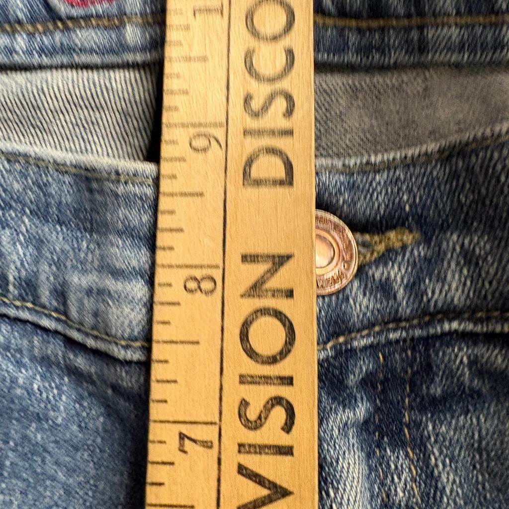 Vanilla Star Studded Rhinestone Flare Jeans Womens Size 15 Blue Denim Y2K
