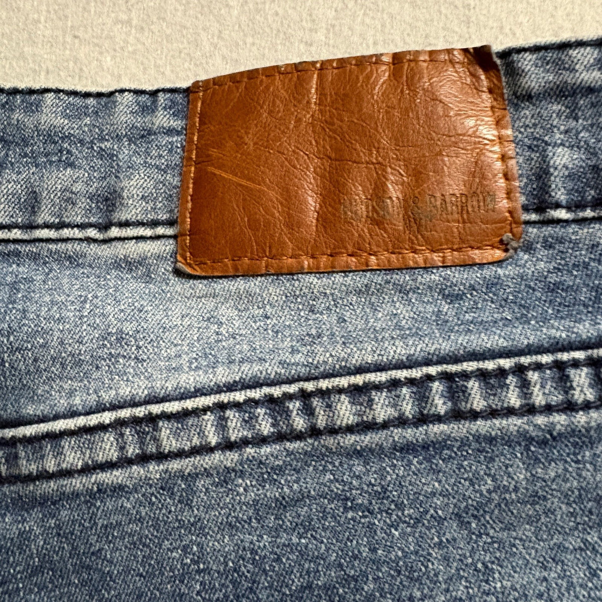 Hudson and Barrow Slim Stretch Jeans Mens 32x30 Blue Denim Medium Wash Pants