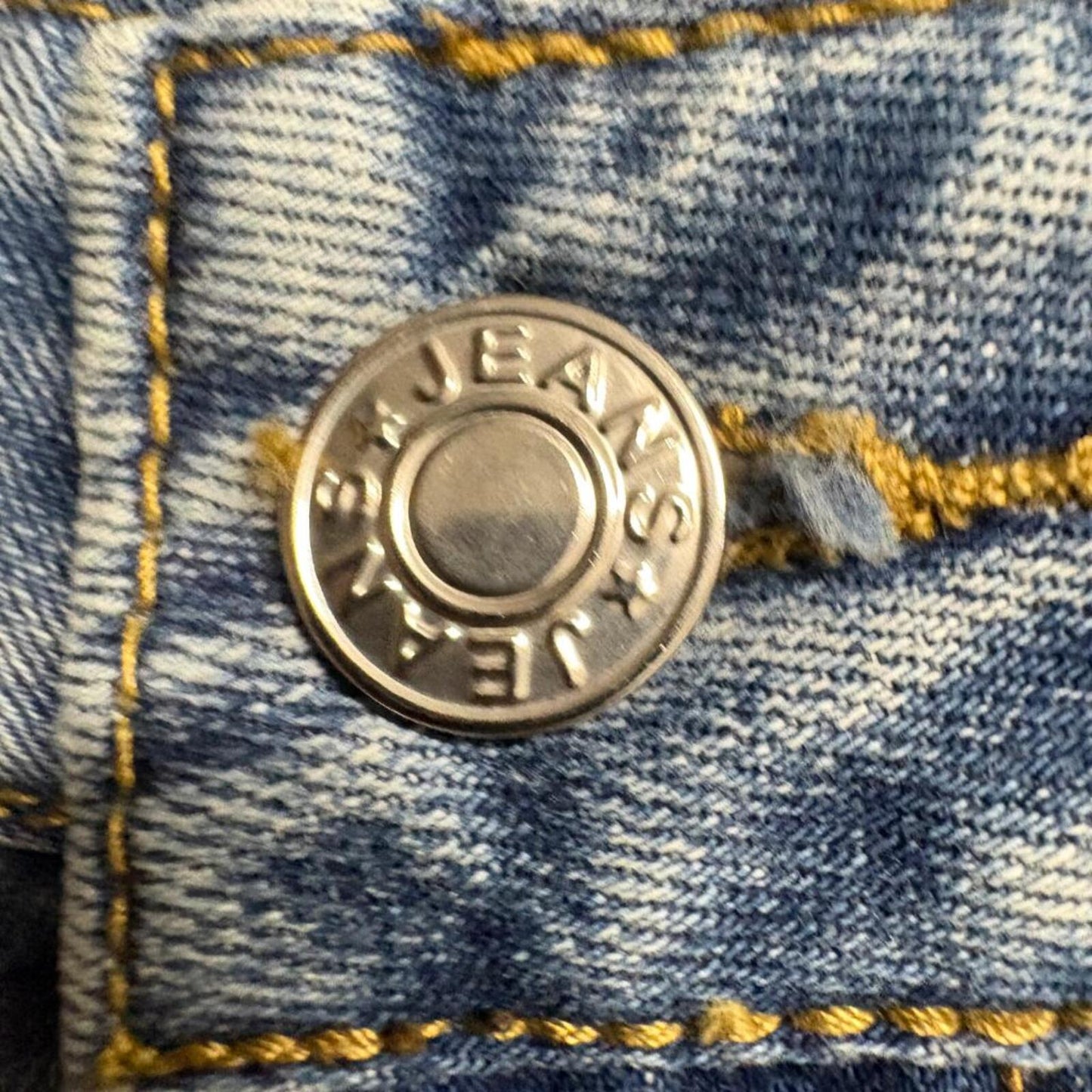 Unbranded Distressed Patchwork Jeans Womens Size 28 Blue Denim Destroyed Rip