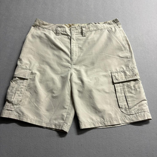 Quiksilver Mens Cargo Shorts Size 40 Beige Tan Polyester Boardshorts Hybrid