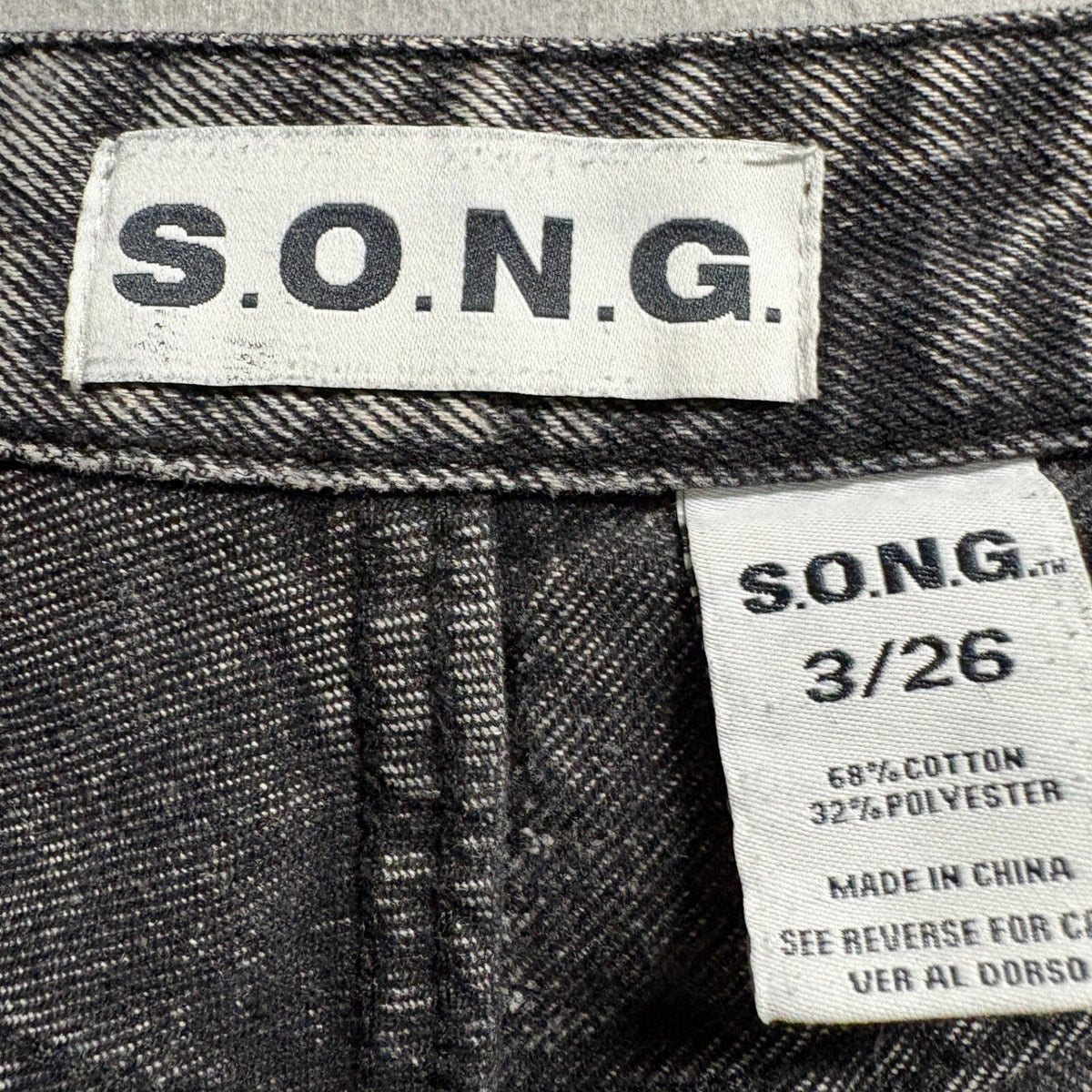 S.O.N.G. Womens High Rise Acid Wash Wide Leg Barrel Jeans Size 3/26 Raw Hem Y2K
