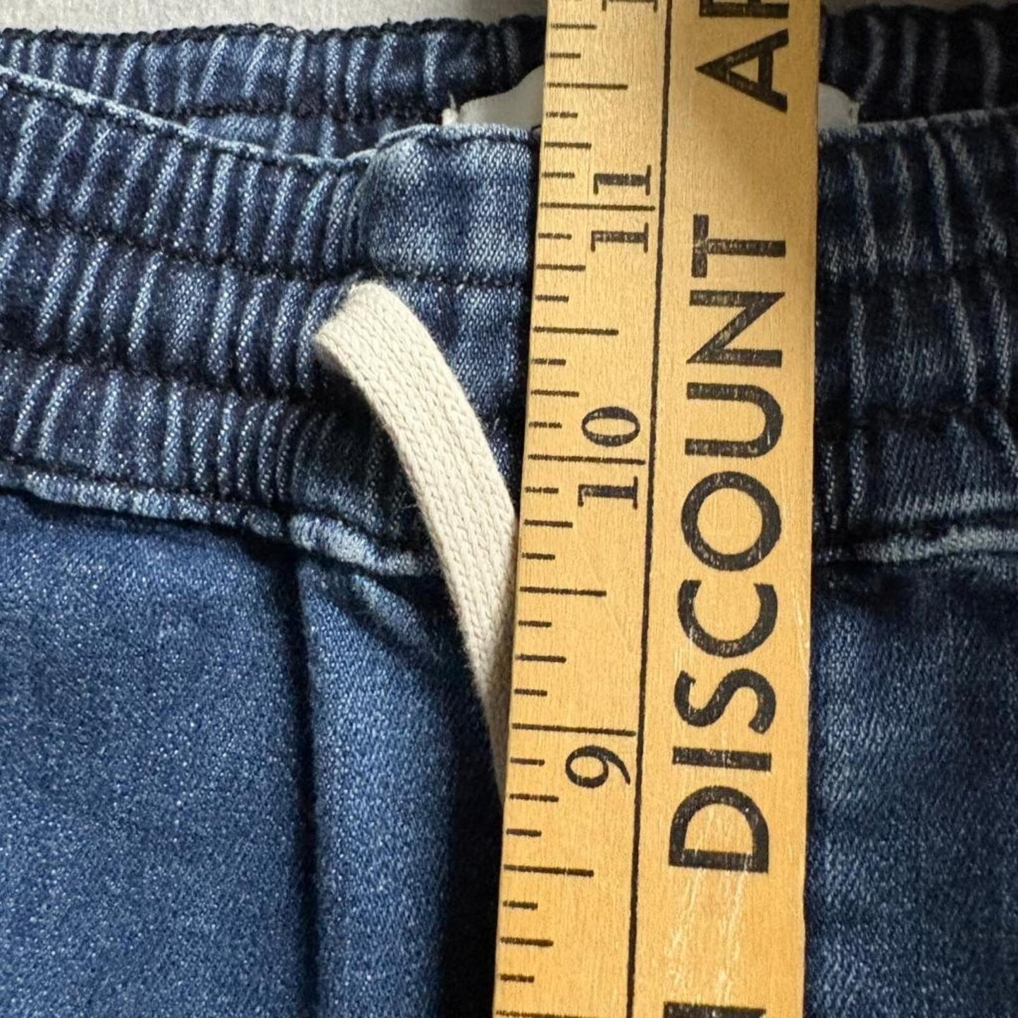 Free Assembly Denim Jogger Jeans Womens Medium Blue Elastic Drawstring Waist