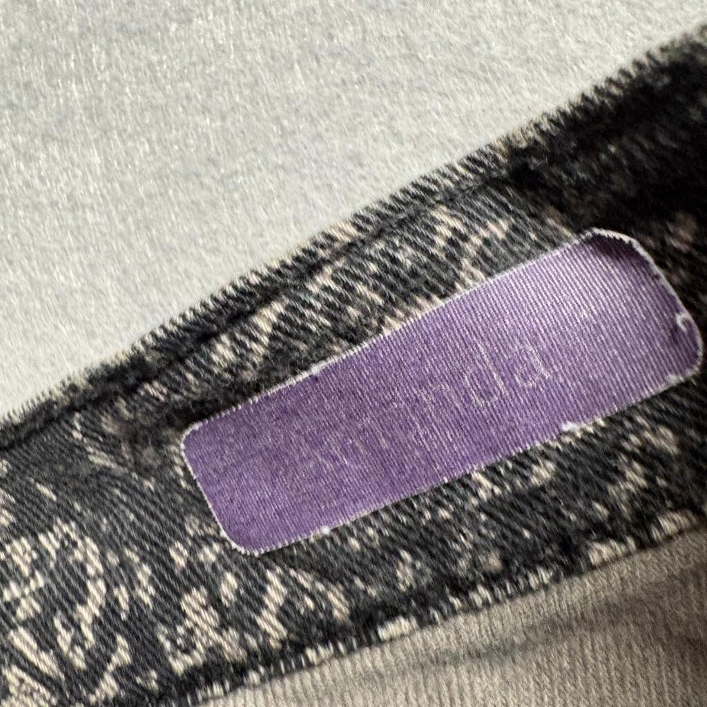 Gloria Vanderbilt Amanda Jeans Womens 4P Gray Patterned Raw Hem High Rise Crop