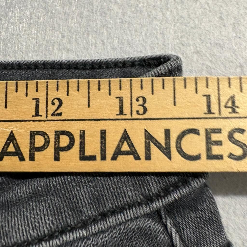 Hidden Jeans Los Angeles Womens 28 Black High Rise Button Fly Raw Hem Flare