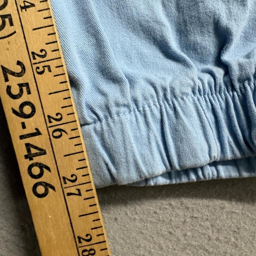 Optima Womens Blue Cotton Stretch Cargo Jogger Pants Size Large Elastic Waist
