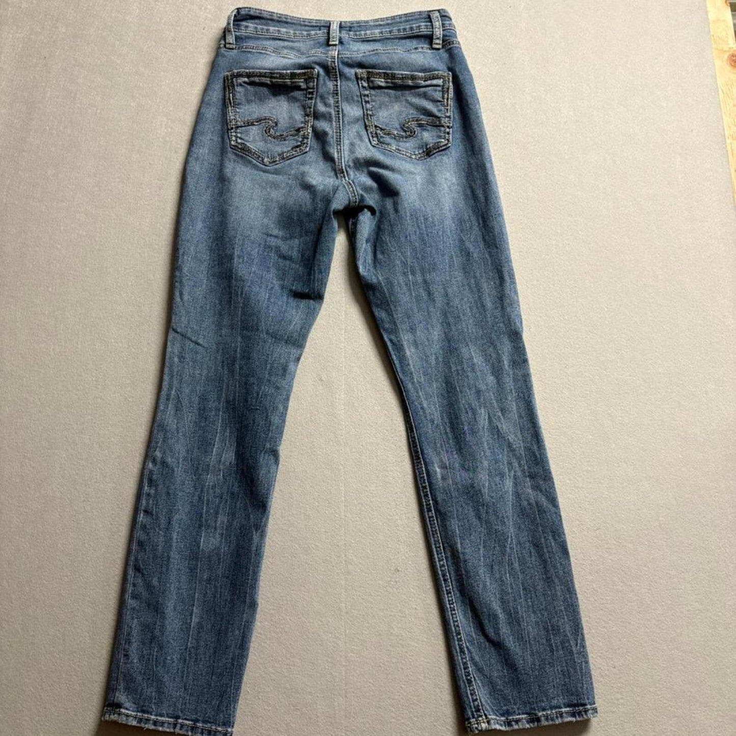Silver Jeans Co Avery Straight Leg Jeans Womens W29 L31 Blue Denim High Rise