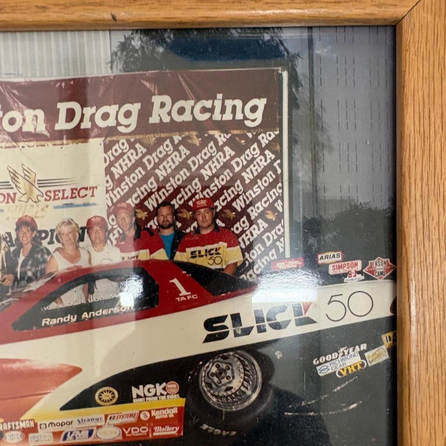 Randy Anderson Slick 50 NHRA Winston Drag Racing Framed Photo Winner Circle