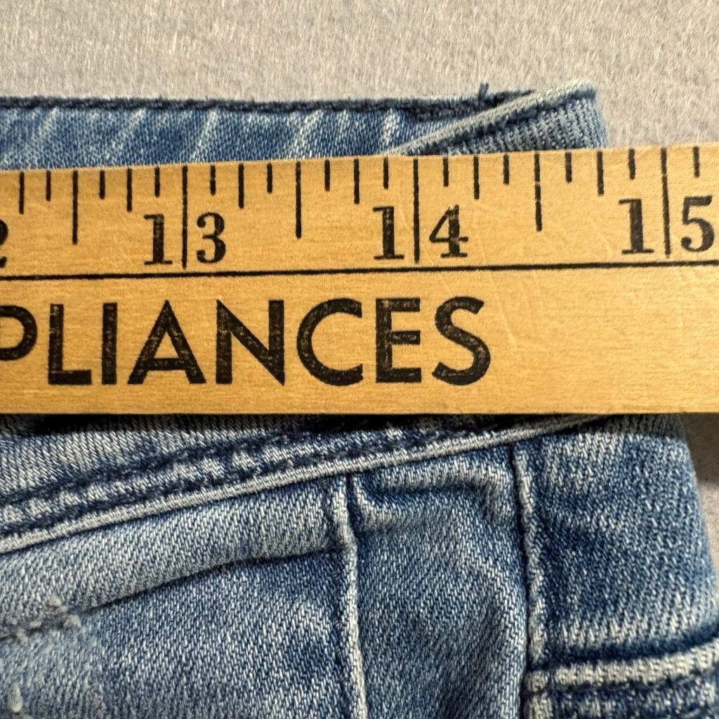 ONLY Essential Repair LW Super Skinny Denim Jeans Womens Size 28 Distressed Blue