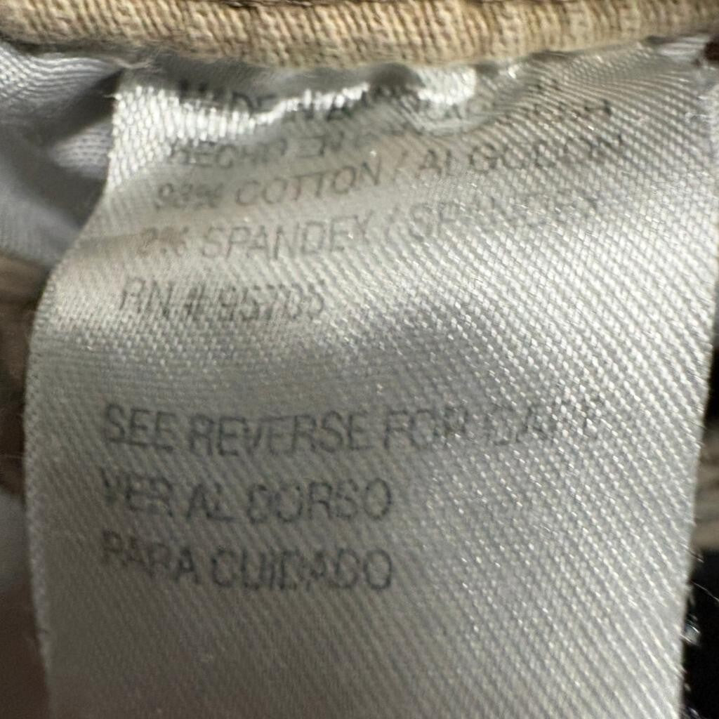 Iron Co Mens Jogger Pants Size S Khaki Beige Cotton Blend Stretch Elastic Waist