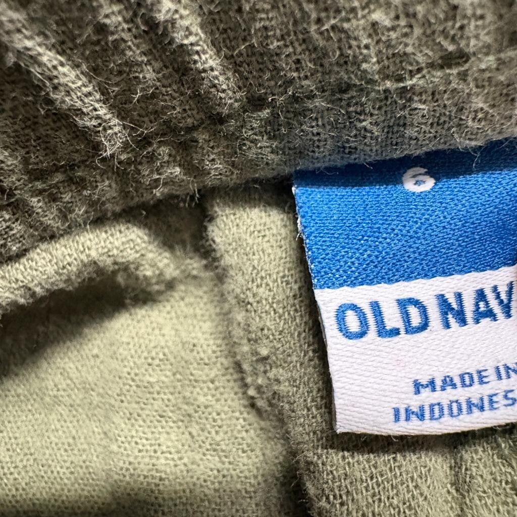 Old Navy Womens Pants Size 6 Green Cotton Double Gauze Utility Carpenter Casual