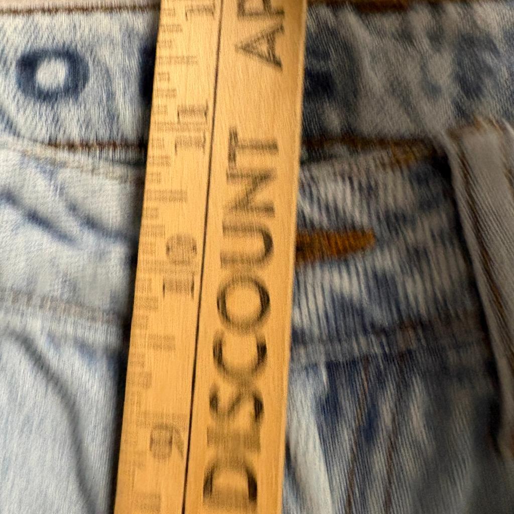 SONG Denim Cargo Jogger Pants Womens 00/23 Light Wash Blue Cotton High Rise