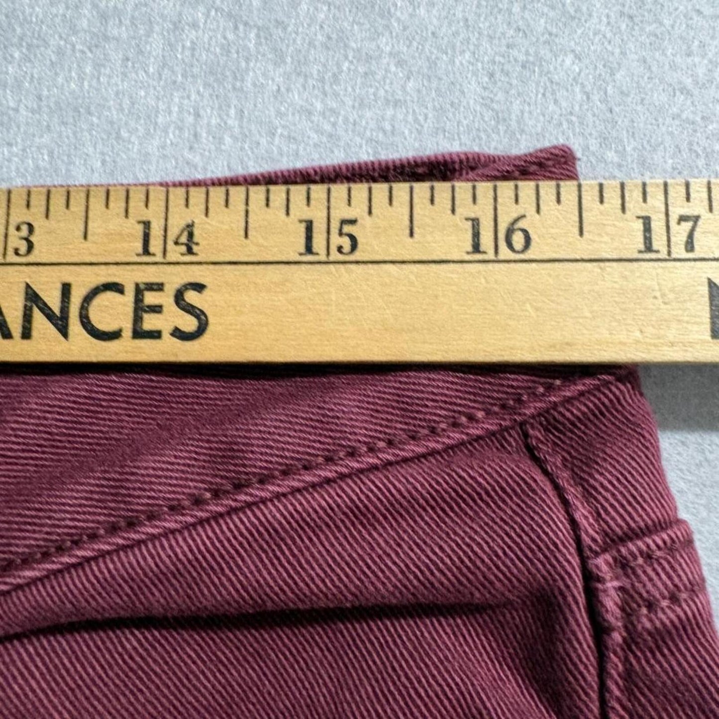 H&M Divided Women's Burgundy Flare Jeans Size 12 High Rise Stretch Maroon Denim