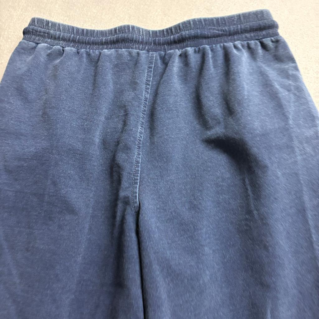 Lane Delaney Mens Small Blue Cotton Blend Fleece Joggers Sweatpants Drawstring