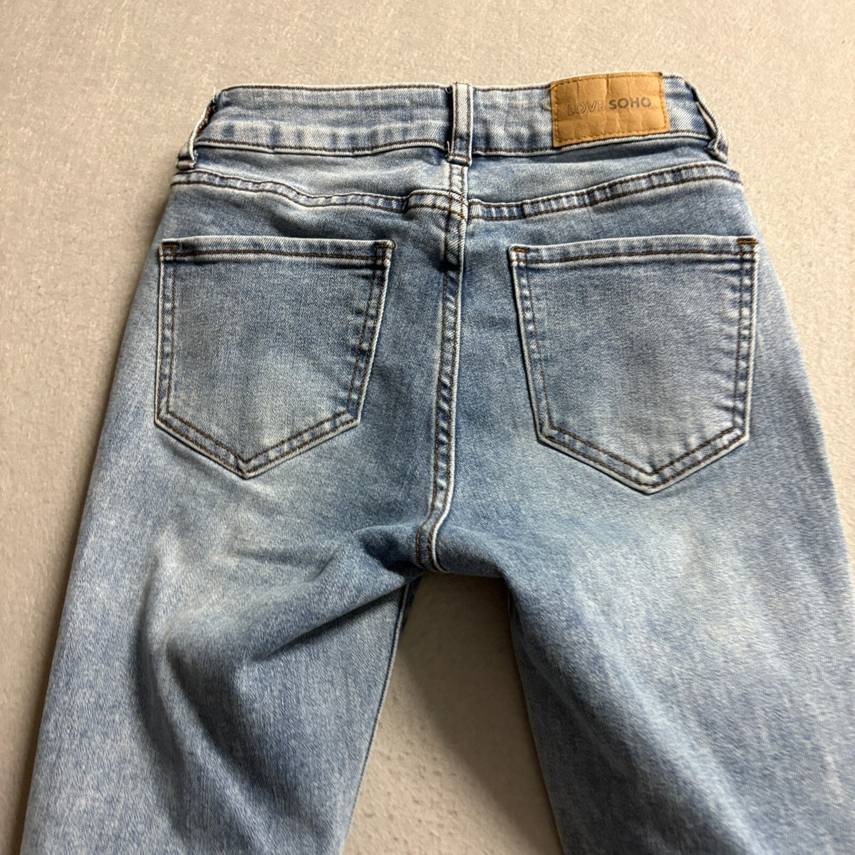 Love Soho Flare Jeans Womens Size 0 Blue Denim Stretch Light Wash Flared Leg