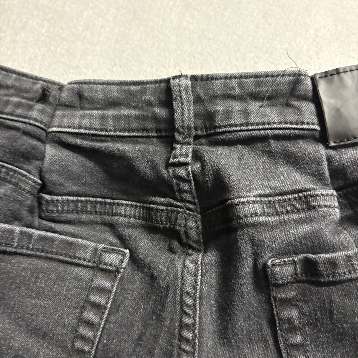 Seven7 Slim Flare Jeans Womens Size 12 Black Denim Stretch High Rise